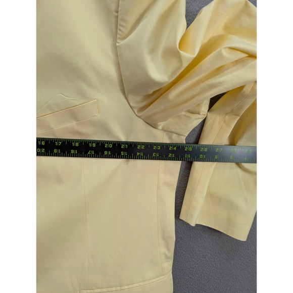 Saddlebred Mens Yellow Sport Coat Blazer Jacket Size 48L 2 Buttons Vented Casual - Picture 7 of 13